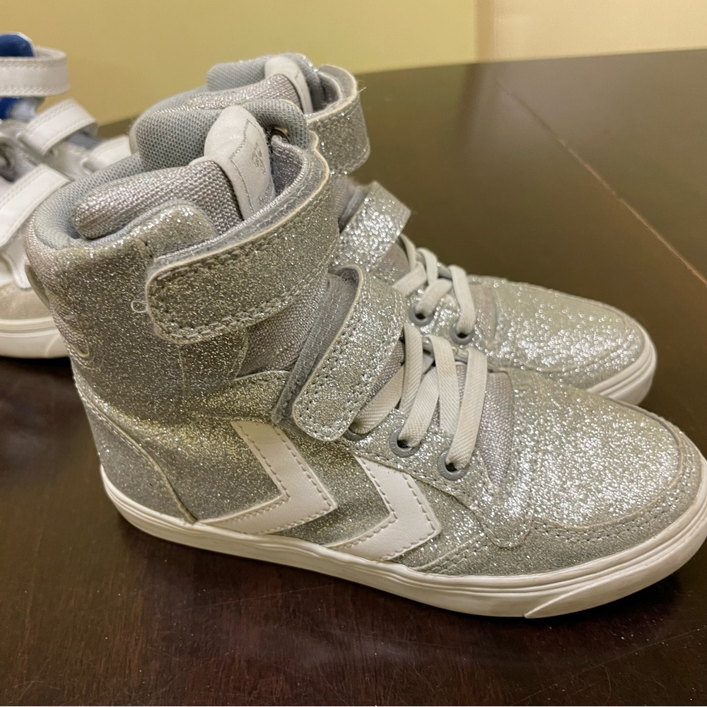 Two Hummel kids high trainers size 12